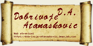 Dobrivoje Atanasković vizit kartica